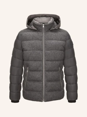 Milestone Kurtka Pikowana Msshepard Z Mieszanki Materiałów, Z Odpinanym Kapturem grau
