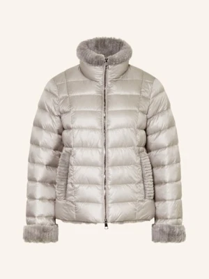 Milestone Kurtka Pikowana Ze Sztucznym Futrem grau