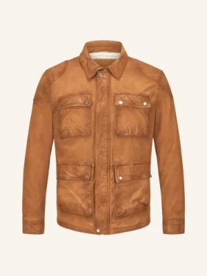 Milestone Kurtka Polowa Mslennard Ze Skóry braun