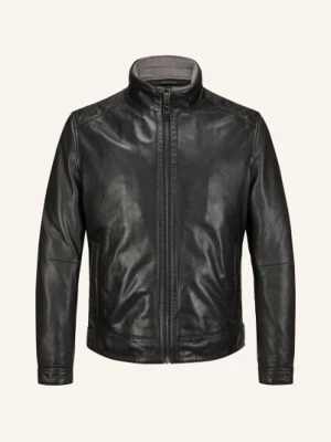 Milestone Kurtka Skórzana Msbarney Z Odpinanym Kołnierzem schwarz