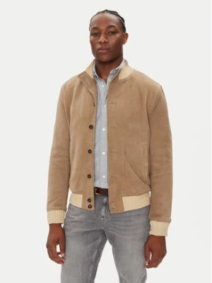 Milestone Kurtka skórzana MSDario 531621 60695 Beżowy Regular Fit