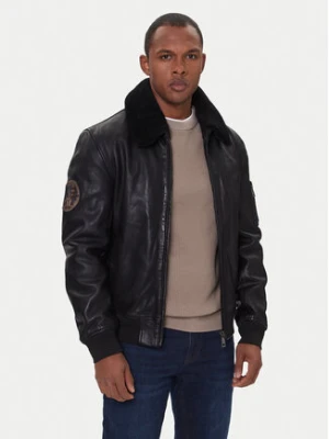 Milestone Kurtka skórzana Tom 531041 21070 Czarny Regular Fit