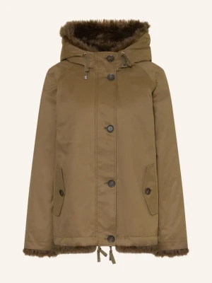 Milestone Parka Mstassia Z Sztucznym Futrem gruen OLIWKOWY