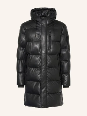 Milestone Płaszcz Pikowany Mspiero Ze Skóry schwarz