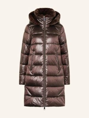 Milestone Płaszcz Pikowany Msrocky Z Odpinanym Kapturem I Sztucznym Futrem braun