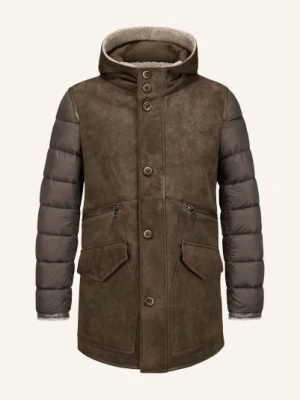 Milestone Płaszcz Skórzany Msemmerson Z Mieszanki Materiałów grau