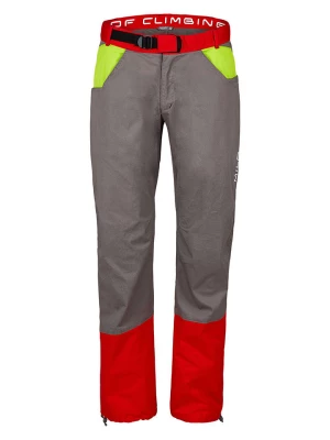MILO Spodnie funkcyjne "Kulti" w kolorze szaro-czerwonym rozmiar: M