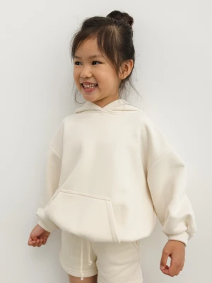 MINI bluza dresowa z kapturem oraz kieszonką w kolorze LIGHT BEIGE- HOGAN-80-86 (12-18) Marsala