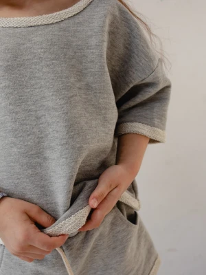 MINI bluzka w kolorze LIGHT GREY - DEMI-80-86 (12-18) Marsala