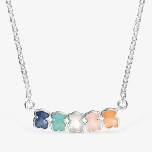 Mini Color - Naszyjnik Tous Ze Srebra Z Kamieniami - Tous