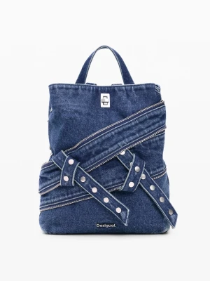 Mini denim plecak Desigual niebieski