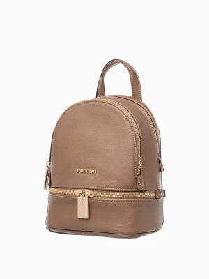 Mini plecak damski brązowy Puccini