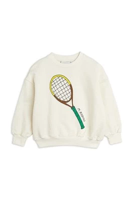 Mini Rodini bluza bawełniana dziecięca Tennis kolor biały z nadrukiem