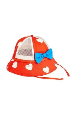 Mini Rodini kapelusz dziecięcy Hearts kolor czerwony
