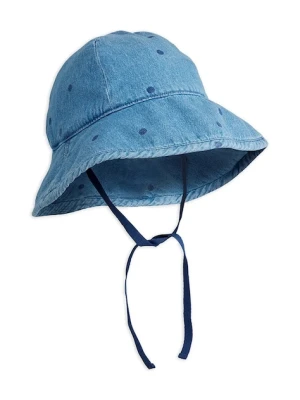 Mini Rodini kapelusz jeansowy dziecięcy denim dots