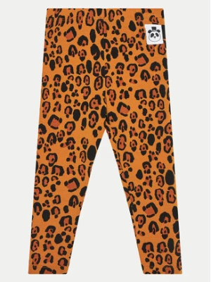 Mini Rodini Legginsy Basic Leopard 1000001013 Brązowy Slim Fit