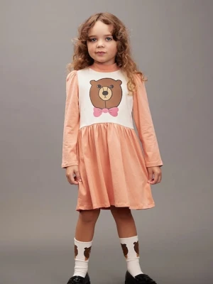 Mini Rodini sukienka bawełniana dziecięca Bear