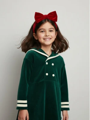 MINI RODINI Sukienka codzienna Sailor 2515010975 Zielony Regular Fit