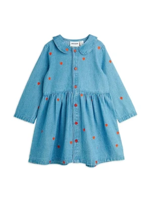 Mini Rodini sukienka jeansowa dziecięca Mini hearts