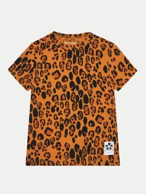 Mini Rodini T-Shirt Basic Leopard 1000000213 Brązowy Regular Fit