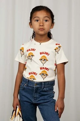 Mini Rodini t-shirt bawełniany dziecięcy Hike kolor biały wzorzysty