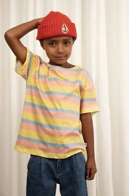 Mini Rodini t-shirt bawełniany dziecięcy kolor żółty wzorzysty