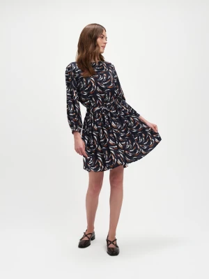 Mini rozkloszowana sukienka z nadrukiem Top Secret