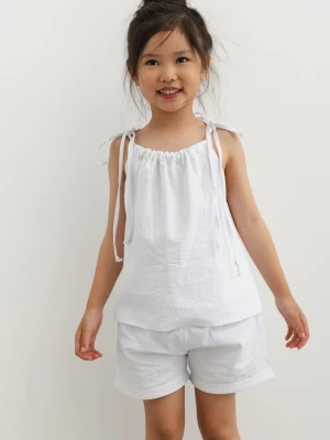 MINI spodenki BAWEŁNIANE w kolorze CLASSIC WHITE - WISSPER-128-134 (8-9) Marsala