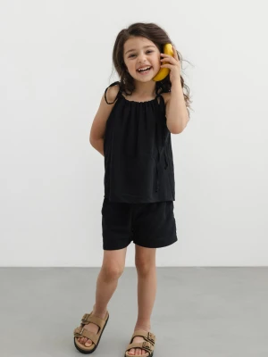 MINI spodenki BAWEŁNIANE w kolorze TOTALLY BLACK - WISSPER-128-134 (8-9) Marsala