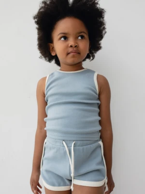 MINI spodenki z beżowym obszyciem w kolorze SKY BLUE - DALTON-116-122 (6-7) Marsala