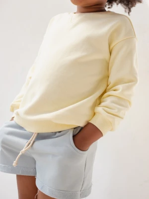 MINI spodenki z dzianiny dresowej w kolorze POWDER BLUE - BUNCHES-104-110 (4-5) Marsala