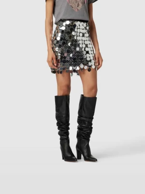 Mini spódnica w stylu łańcuchów Paco Rabanne Srebrny