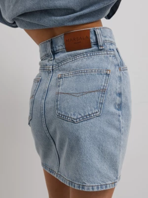 Mini spódniczka jeansowa w kolorze CLASSIC BLUE - WEST-XS marsala-butik.pl