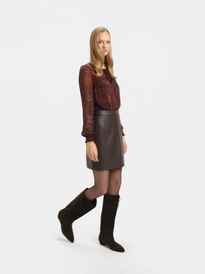 Mini spódniczka w kolorze czekoladowego brązu Top Secret