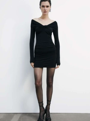 Mini sukienka dżersejowa z drapowaniem PATRIZIA PEPE