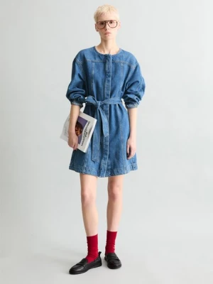 Mini sukienka dżinsowa rozkloszowana Marc O'Polo