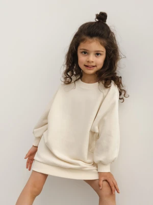 MINI sukienka/tunika z dzianiny w kolorze BRIGHT BEIGE -DEXTER-80-86 (12-18) Marsala