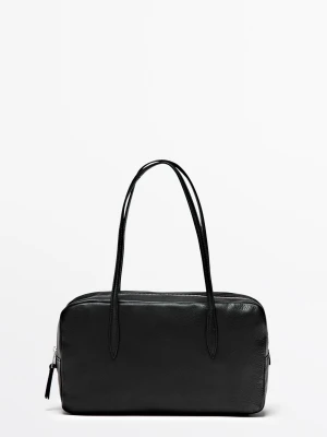 Mini Torba Podróżna Ze Skóry Nappa - Czarny - Massimo Dutti - Female