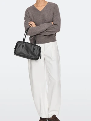 Mini Torba Podróżna Ze Skóry Nappa - Czarny - Massimo Dutti - Female