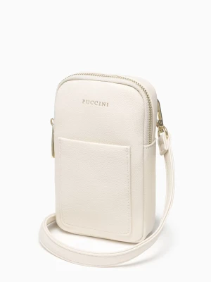 Mini torebka damska telefonówka beżowa Puccini
