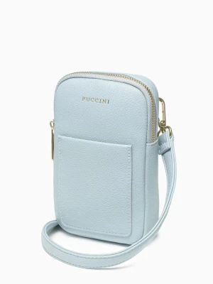 Mini torebka damska telefonówka niebieska Puccini