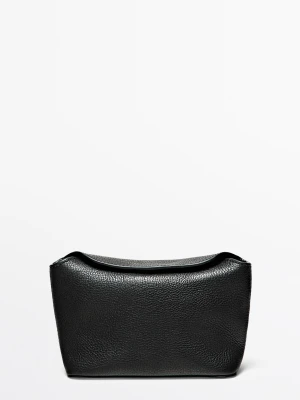 Mini Torebka Do Ręki Ze Skóry Nappa - Czarny - Massimo Dutti - Female