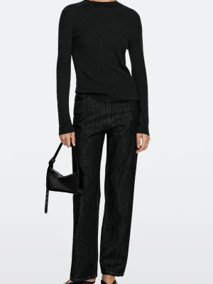 Mini Torebka Na Ramię Ze Skóry - Czarny - Massimo Dutti - Female