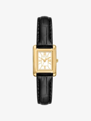 Miniaturowy zegarek Essex w złotym kolorze z paskiem ze skóry z fakturą łuski krokodyla Michael Kors