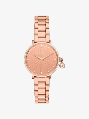 Miniaturowy zegarek Pyper w stylu pavé w kolorze różowego złota Michael Kors