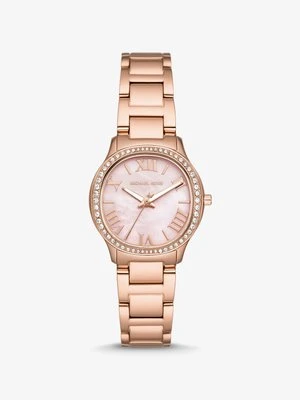 Miniaturowy zegarek Sage w stylu pavé w kolorze różowego złota Michael Kors