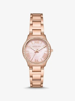 Miniaturowy zegarek Sage w stylu pavé w kolorze różowego złota Michael Kors