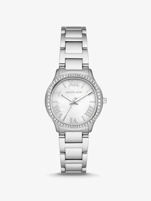 Miniaturowy zegarek Sage w stylu pavé w srebrnym kolorze Michael Kors