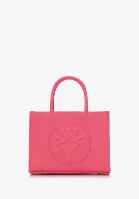 Minikuferek z ekoskóry tłoczony w monogram różowy Wittchen