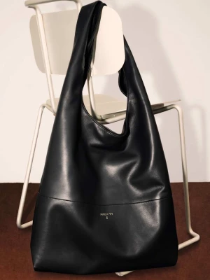 Minimal Bag z miękkiej skóry nappa Patrizia Pepe czarny